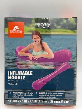 Ozark Trail Inflatable Noodle 54.3 In X 9.1 In X 9.1 In Purple Safety Valve For